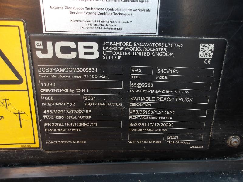Nacelle Telescopique JCB 540-180 OCCASION_3