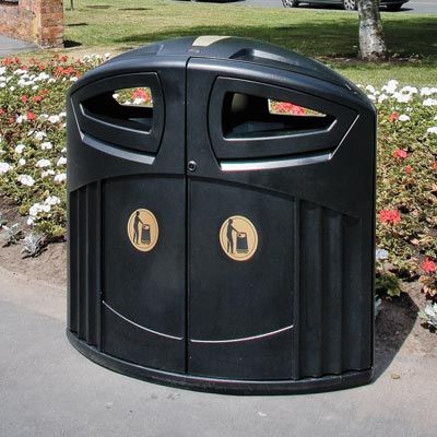 Nexus - poubelle publique Glasdon - 200 litres - elliptique - faible encombrement_3