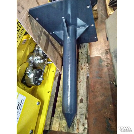 Plaque vibrante transformable en enfonce pieux puissant