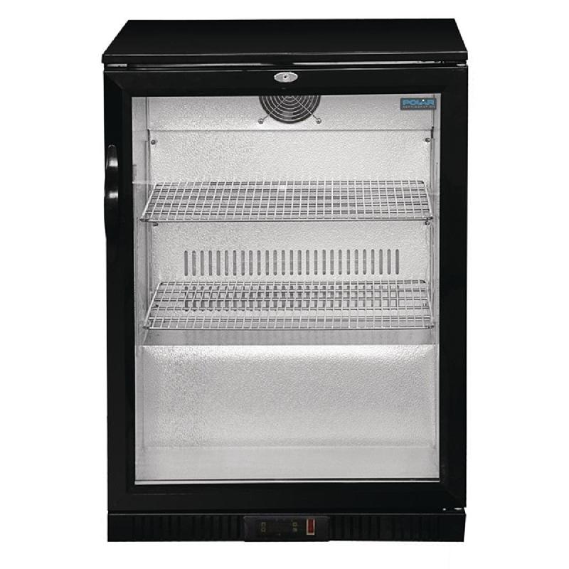 Arrière-bar une porte pivotante Série G noir 128L | Polar - GL011_3