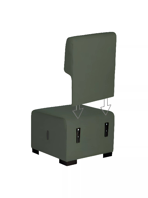 Canapé 1 place vert forêt_3