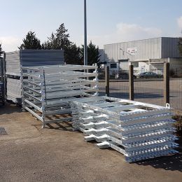 Rack robuste pour clôtures mobiles grillagées