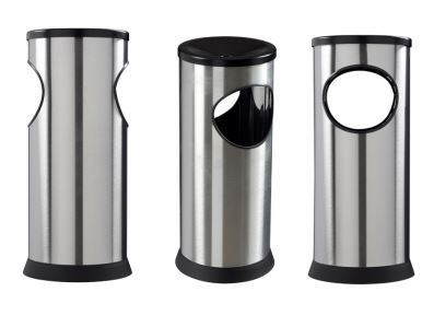 Réf. 58948 Kipso - Cendrier corbeille étouffoir Rossignol en inox brossé - Fabrication française_3