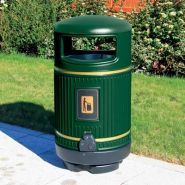 Topsy Royale - Poubelle publique Glasdon - 120 litres, Durapol, Anti-vandalisme_3