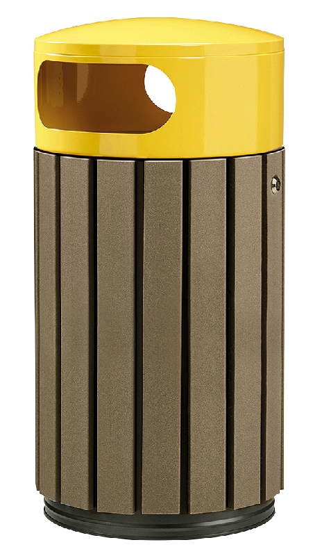 Corbeille publique Zeno Etik - à poser ou à fixer - 40L ou 60L - fabrication française - matière recyclable_3