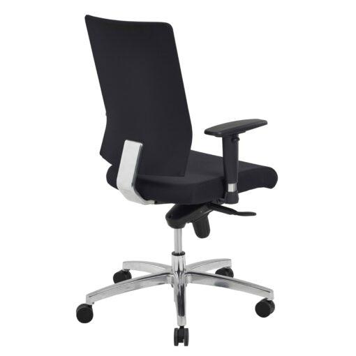 Fauteuil de bureau ergonomique HANS neuf - Sitek - noir - piétement en aluminium chromé - accoudoirs 2D - dossier double filet_3