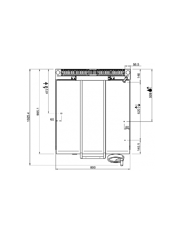 Sauteuse électrique sur coffre - 80 litres - AISI 304 - 12 kW - Réf. BRE98A_3