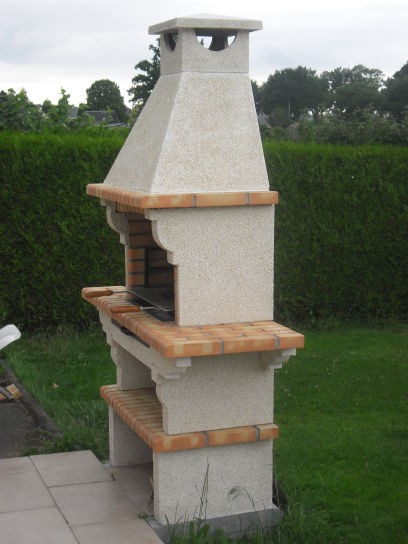 Barbecues professionnels en briques - L145xH220xP59cm - AV1010F - grilloir inox et cuisson au charbon ou bois_3