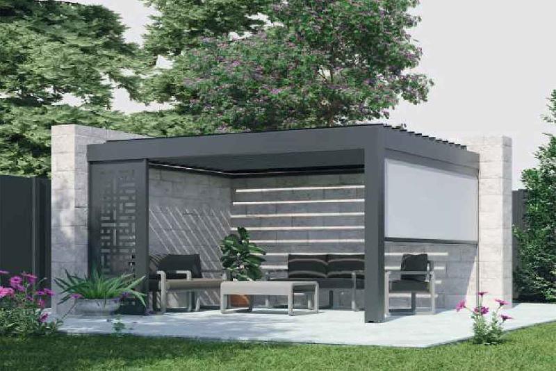 Pergola bioclimatique adossée - 5000 / 8000_3