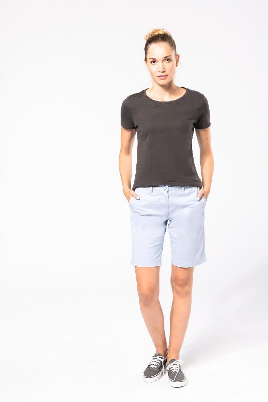 Bermuda chino femme - Kariban - Réf: K751 - Coupe moderne et confortable - 98% coton / 2% élasthanne_3