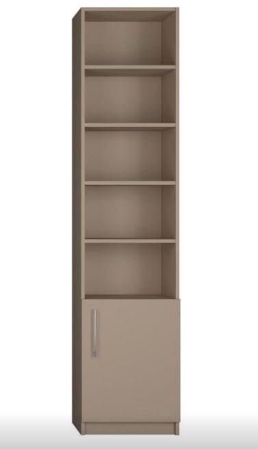 Composition lit escamotable Vertigo taupe mat - largeur 311 cm - couchage 90x200 cm avec rangements intégrés_3