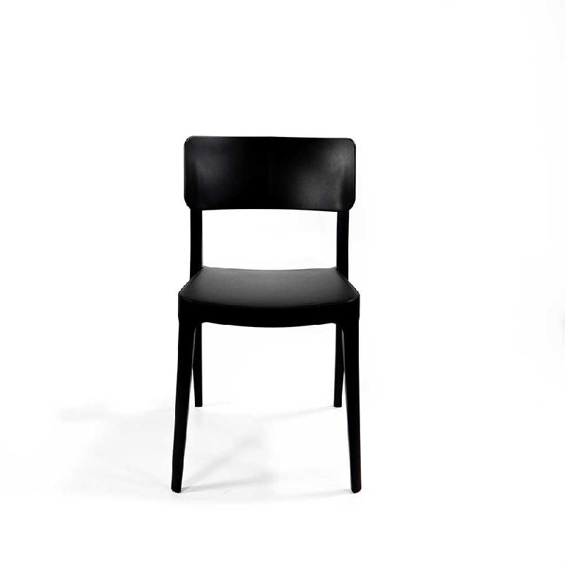Wing - Chaise empilable en polypropylène noir_3
