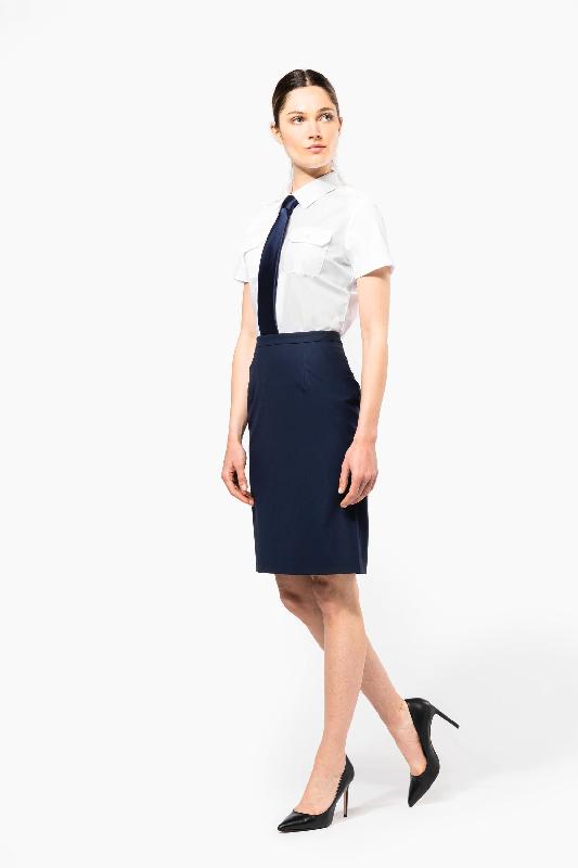 Chemise pilote manches courtes femme - Kariban - Réf: K504 - 65% polyester / 35% coton - Look élégant et corporate_3
