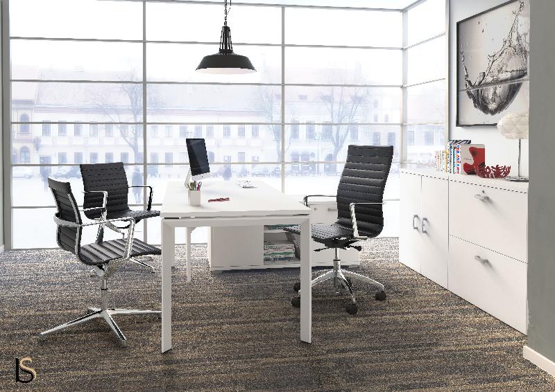 Fauteuil de direction Evole en eco cuir - Mobel Linea - Blanc_3