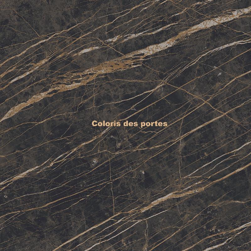 Meuble 4 portes Bloom - Quadrifoglio. - Noir désire brillant, Or, Laqué anthracite / noir désire brillant_3