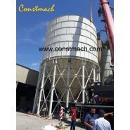 Silo à ciment boulonné - Capacité 3000 tonnes - CS-3000 - Constmach avec plateforme de maintenance et équipements complets_4
