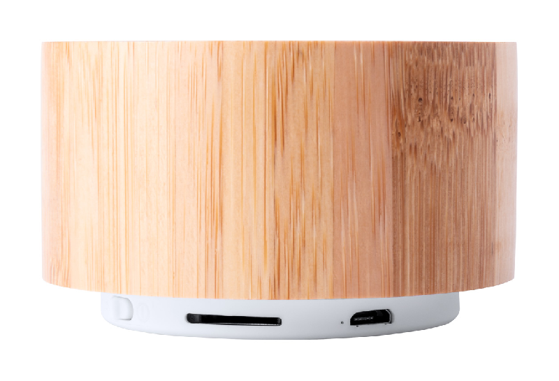 Enceinte Bluetooth - Boîtier en bambou - Fonction mains libres, radio FM et batterie rechargeable_3
