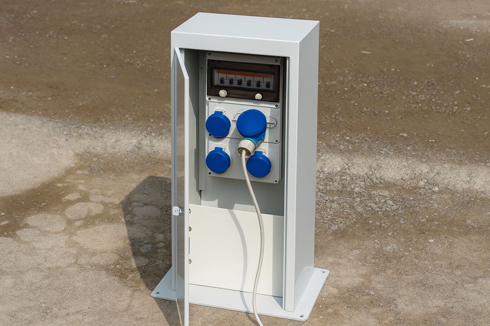 Borne de distribution d'énergie fixe ICEBERG - 50kg - version urbaine et marine - inox AISI 304/316_3