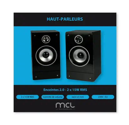 MCL HP-2015W haut-parleur 2-voies Noir Avec fil 30 W_3