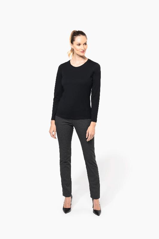 T-shirt Supima col rond manches longues femme - Kariban Premium - 100% coton peigné Supima - Réf: PK303_3