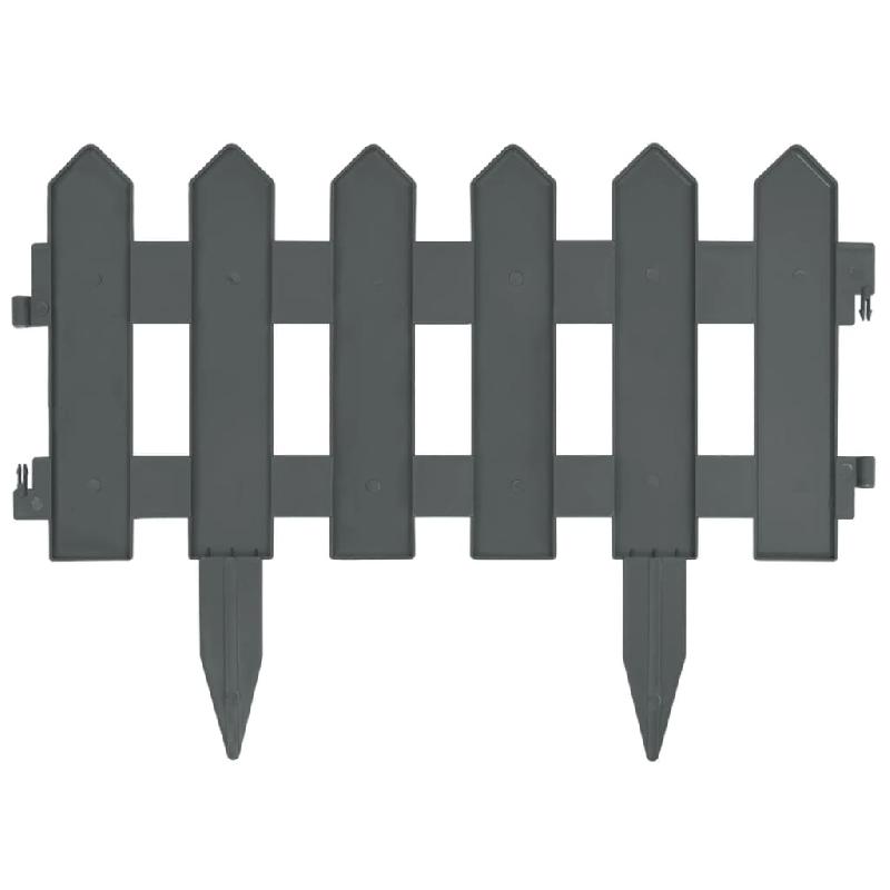 Vidaxl bordures de pelouse 25 pcs anthracite 10 m pp 314683_3