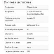119272W - Armoire de sécurité coupe-feu 90 minutes, 6 bacs-tiroirs, charnières à droite_3