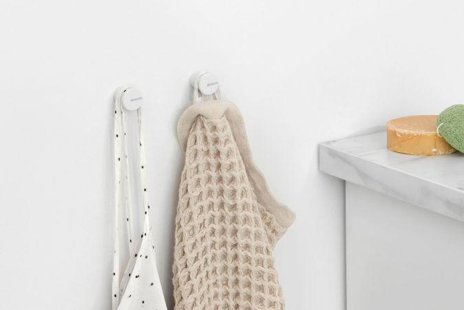 Crochets à serviettes MindSet - Lot de 2 - Mineral Fresh White - Aluminium - Supporte jusqu'à 2kg_3