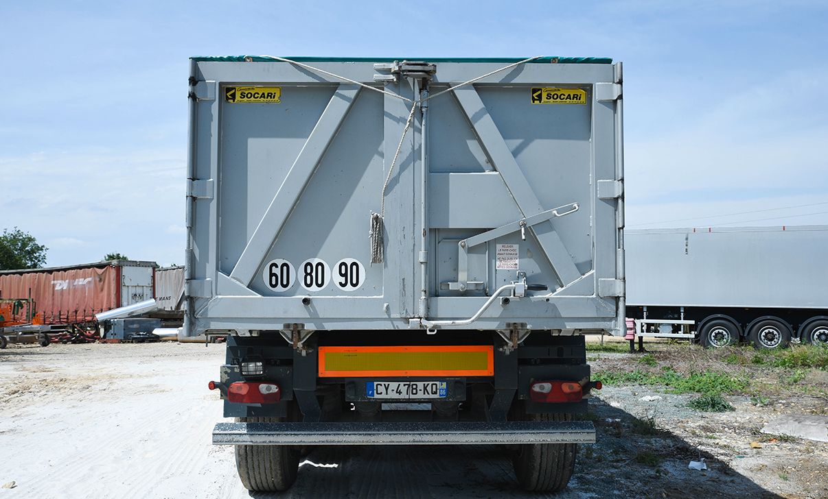 Benne TP aluminium lisse Socari - Volume 23 m3 à 30 m3 - Châssis et carrosserie performants_3