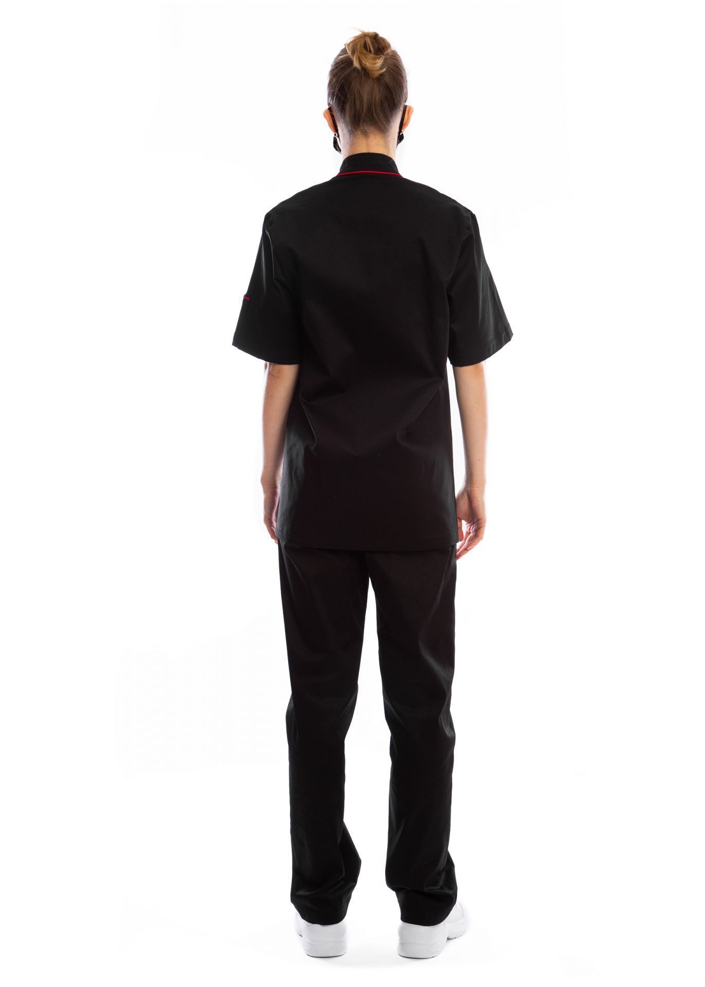 Veste de cuisine mixte - modèle Opio - col mao - personnalisable - Made in France_3