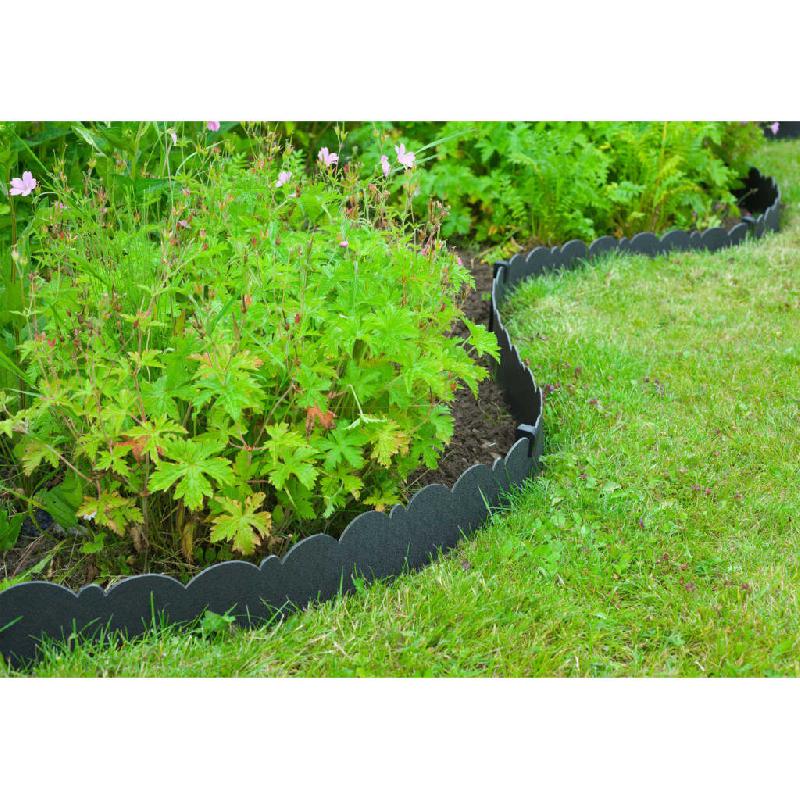 Nature bordure de jardin décorative 0,13x12 m 3 mm noir 446391_3