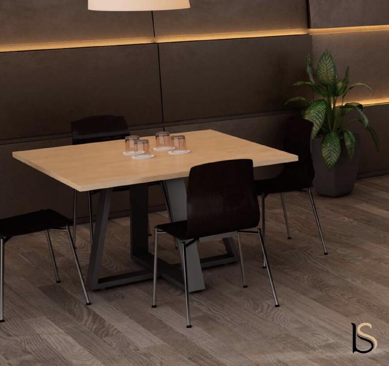 Table de réunion carrée Pyramid - 100, Anthracite, Anthracite_3