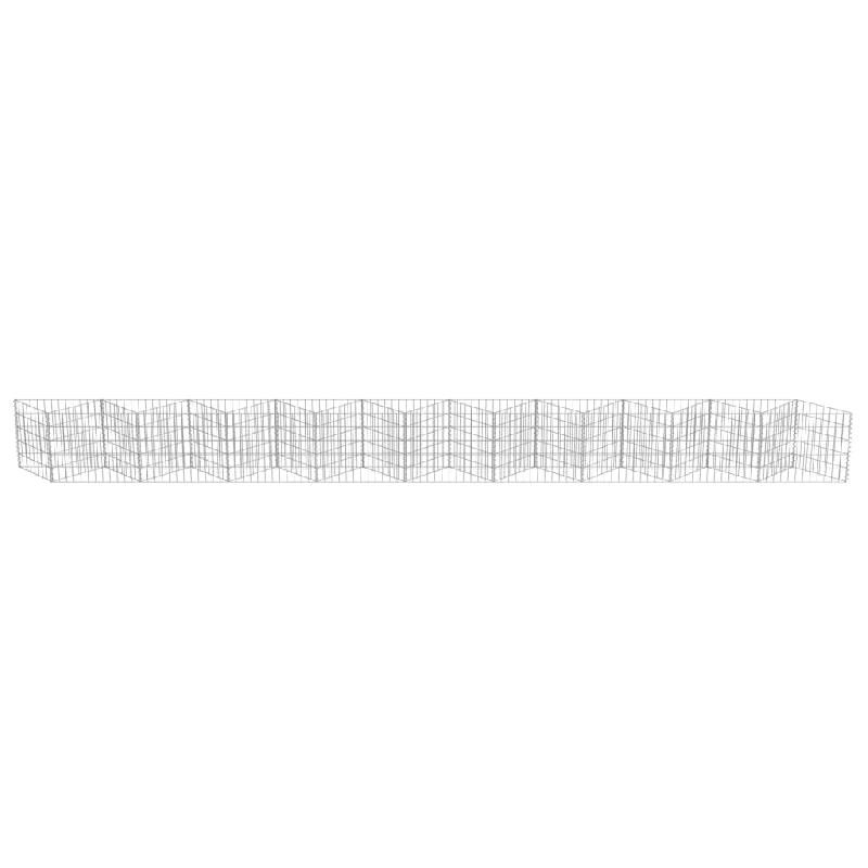 Vidaxl mur de gabion acier galvanisé 630 x 30 x 50 cm 143574_3