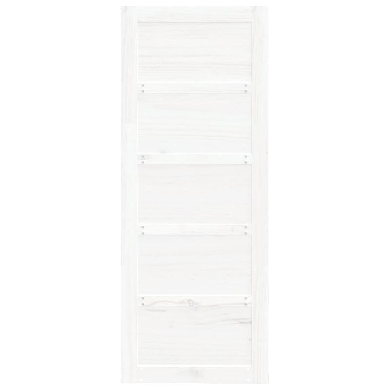 Vidaxl porte de grange blanc 80x1,8x204,5 cm bois massif de pin 824614_3