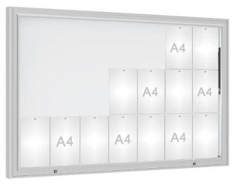 Vitrine d'affichage extérieure anodisé 75 - de 8 à 30 A4 - Plexi chocs ou Verre sécurisé - Système d'ouverture réversible ou double battant - Kit éclairage LED en option_3