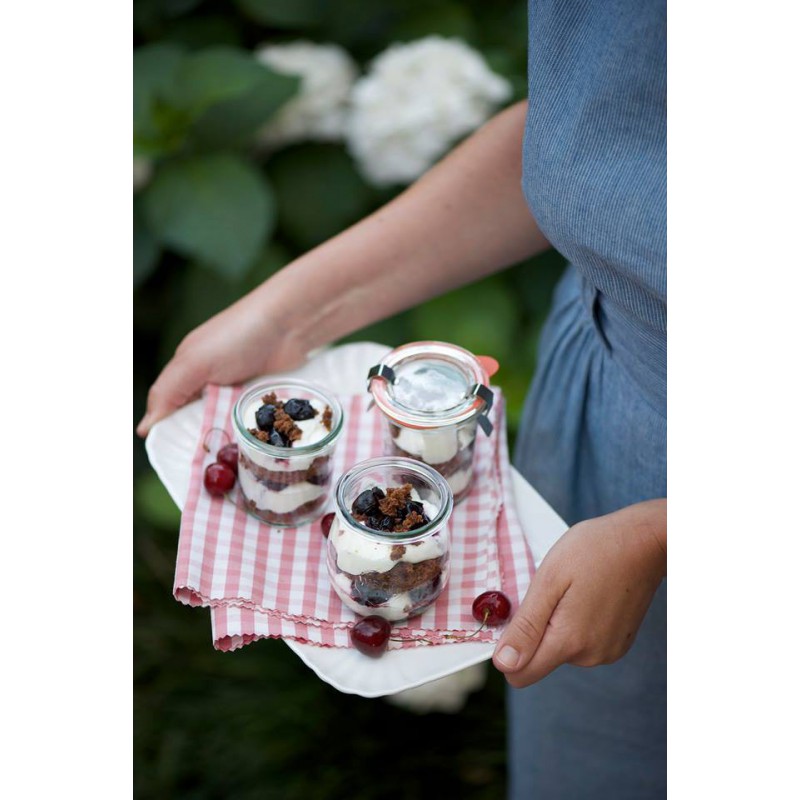 12 Bocaux en verre Weck® Droits 160 ml - couvercles en verre et joints inclus (clips non inclus) - WN000035_3