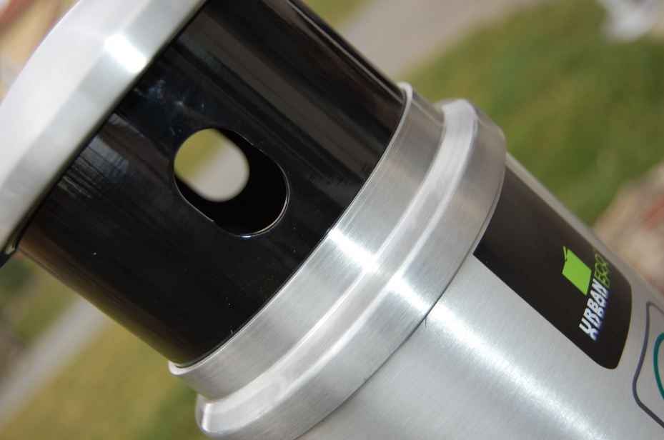 Cendrier collecteur d'extérieur sur pied anti-pluie Melbourne Eco - inoxydable, grande capacité, robuste et design_3