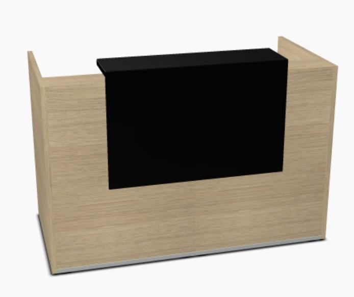 Comptoir d'accueil lumineux pour 2 personnes TERA  - MDD - 146, Chêne Canadien, Noir_3