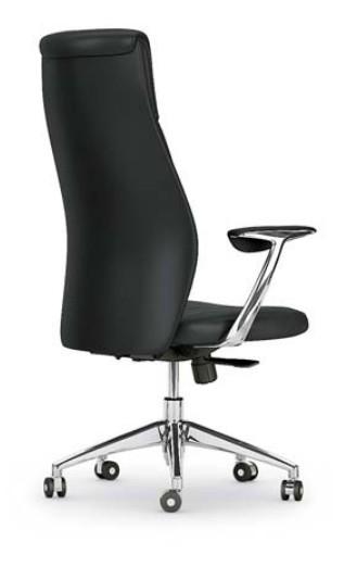 Fauteuil de Direction cuir VIC - Mobel Linea - cuir noir_3