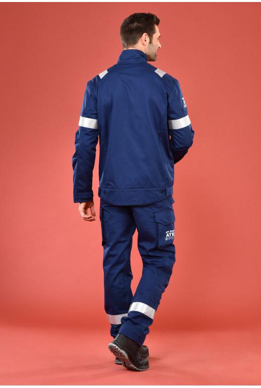 Pantalon multirisques ATEX Plus réf. 606*ATX - bandes rétroréfléchissantes ignifuges - genouillères certifiées EN 14404_3