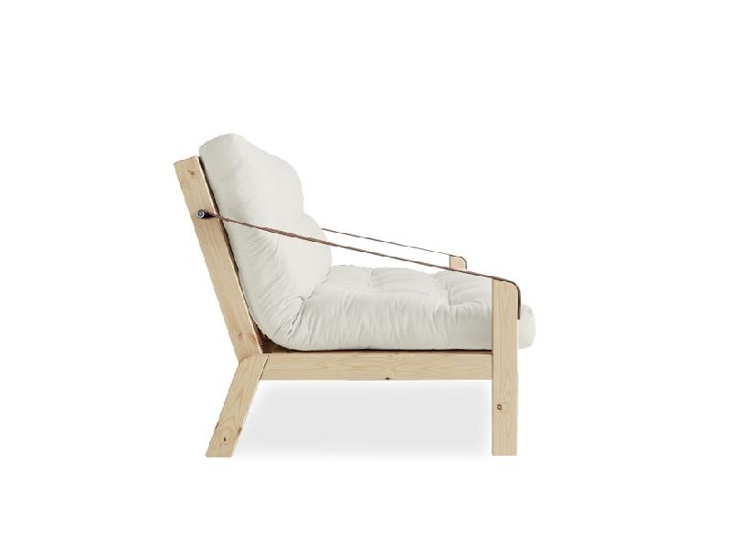 BANQUETTE FUTON POETRY EN PIN MASSIF COLORIS NATUREL COUCHAGE 130 X 190 CM._3