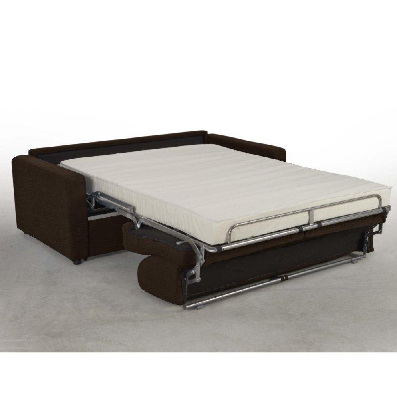 Canapé convertible Day Express - mono assise - matelas 14 cm polyuréthane haute résilience - marron chocolat - fabrication italienne_3