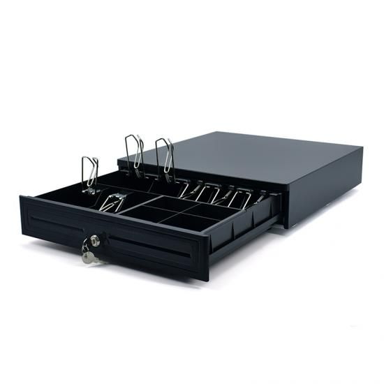 G4042 - Tiroir-caisse Gilong avec plateau à monnaie amovible - Noir/Beige, 7 billets et 4 fentes à monnaie_3