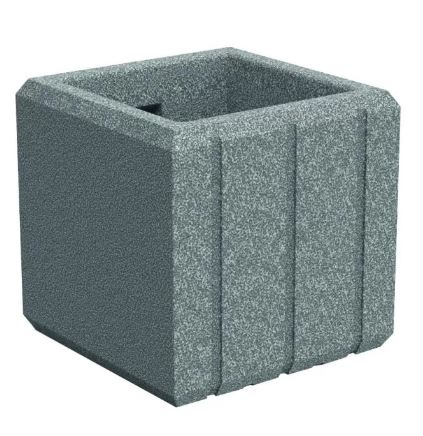 Jardinière Heba en polyéthylène moyenne densité (MDPE) 100 % recyclable - anti-U.V., anti-graffitis, sans entretien - 50 cm, 200 cm, courbe 45°_3