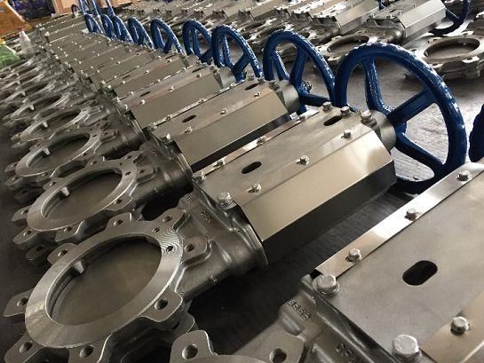 Vanne à guillotine - Meway Valves - unidirectionnelle pneumatique modèle MDQ pour applications industrielles générales_3