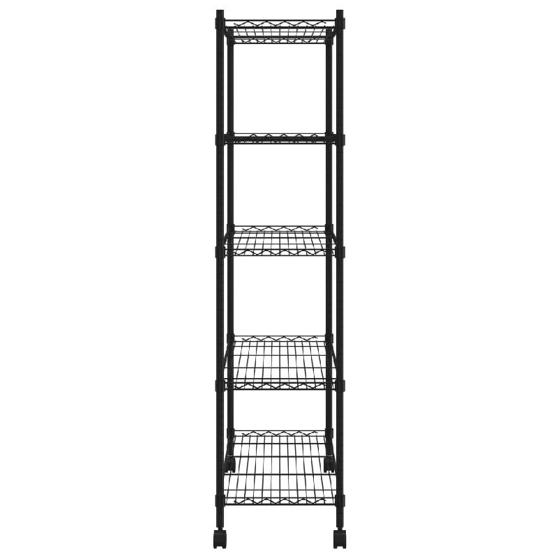 Vidaxl étagère de rangement 5 niveaux roues 75x35x155 cm noir 250 kg 324630_3