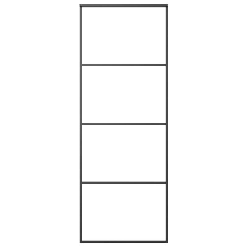 Vidaxl porte coulissante avec kit de quincaillerie 76x205 cm verre esg 3152145_3