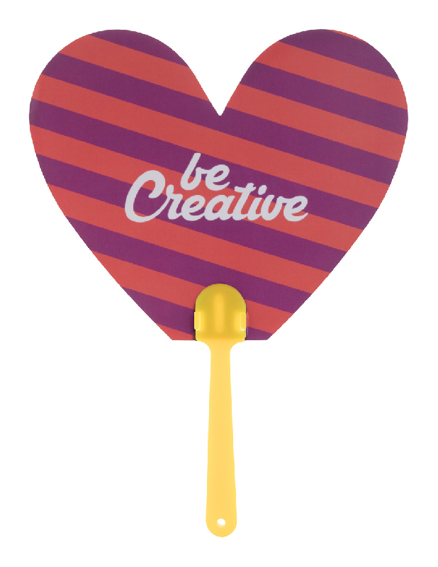 Éventail sur-mesure - poignée plastique et papier stratifié - impression digitale logo - minimum 100 pcs_3