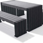 Table Pique Nique Calero avec 2 banquettes Lot de 3 ensembles - Mobilier Urbain en Plastique Recyclé - Longueur 150 cm_3