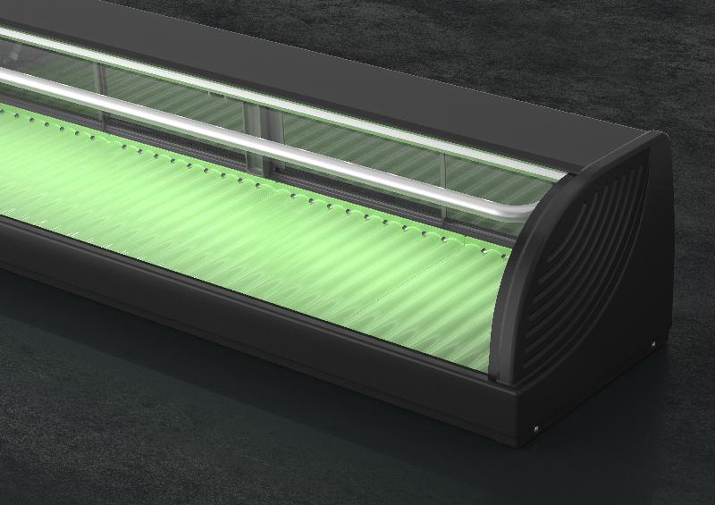 Vitrine à sushis 1200mm version avec led et moteur à gauche  hoshizaki_3