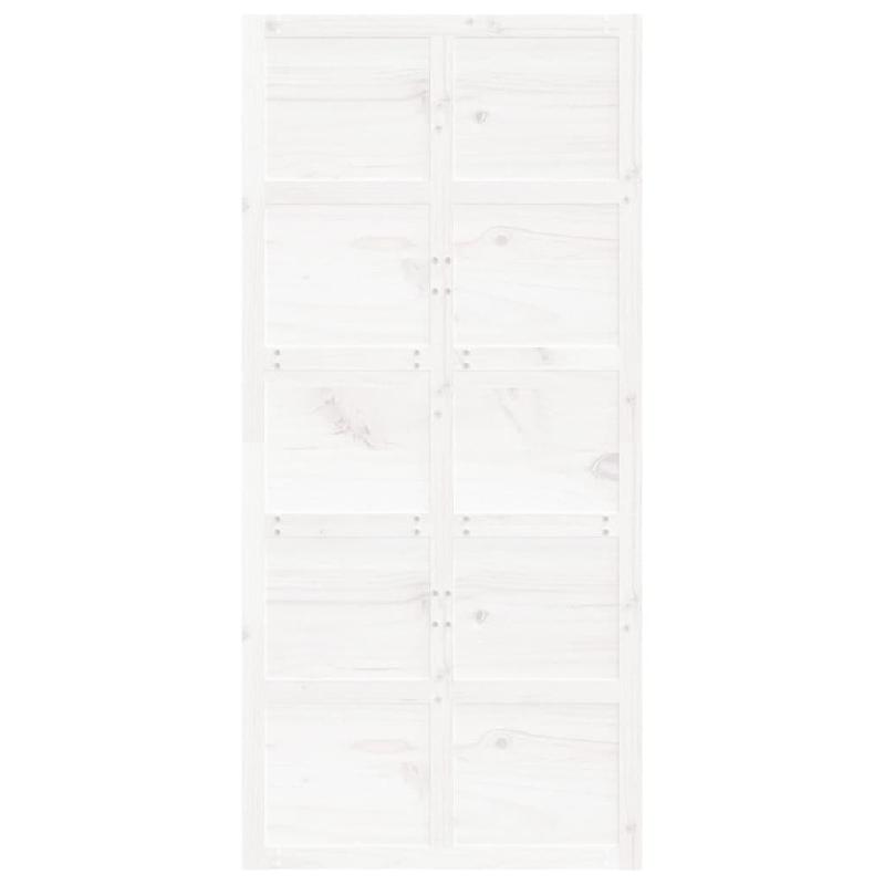 Vidaxl porte de grange blanc 100x1,8x214 cm bois massif de pin 824639_3